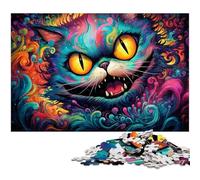 Rompecabezas de 1000 Piezas de Alicia en el país de Las Maravillas, desafiante Juego de ingenio para Adolescentes, Fiestas, 50 x 75 cm / 19,68 x 29,52 Pulgadas.