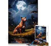 Rompecabezas de 1000 Piezas de American Pit Bull Terrier para Adolescentes Ideal para Practicar la lógica, divertirse en Silencio y con Bordes limpios Regalo Festivo (50x75cm)