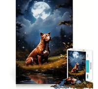 Rompecabezas de 1000 Piezas de American Pit Bull Terrier para Adultos,Juego de estimulación cognitiva,diseño Ajustado sin Huecos,Regalo de cumpleaños,Juguete para ejercitar la Mente (50x75cm)
