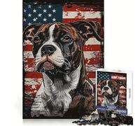 Rompecabezas de 1000 Piezas de American Staffordshire USA para Adolescentes, Desarrollo Cerebral, fácil de Limpiar, para armar, (38x26cm)
