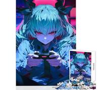 Rompecabezas de 1000 Piezas de Anchovy Anime Gamer Girl Juguetes de decoración para el hogar Regalo para cumpleaños Juego práctico Adecuado para decoración de Escritorio tamaño 50x75cm