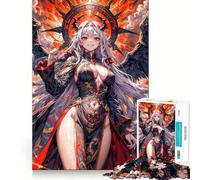 Rompecabezas de 1000 Piezas de Ángel con Alas Negras para Adultos Mejora la Capacidad Mental Juego Corte láser para un Ajuste Actividad Nocturna Divertida en Familia (50x75cm)