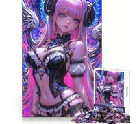 Rompecabezas de 1000 Piezas de Angel Demon Girl Anime Girl para Adolescentes, un desafío Mental, Ideal para Relajarse y divertirse Regalar en Navidad (38x52cm)