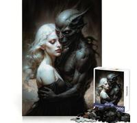 Rompecabezas de 1000 Piezas de Ángel y Demonio para Adultos Mejora la Memoria Tiempo Libre Divertido Arte Cortado con láser (50x75cm)