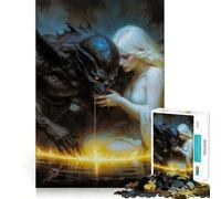 Rompecabezas de 1000 Piezas de Ángeles y Demonios para Adolescentes Estimula la Mente Divertido Cierre Seguro Sin Piezas Sueltas Una Forma entretenida de Pasar el Tiempo Libre (38x26cm)