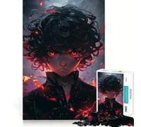 Rompecabezas de 1000 Piezas de Angry Anime Boy para Adultos Diversión para Entrenar la Mente Piezas sin Rebabas y de Corte Limpio Actividad para Compartir en Familia (38x26cm)