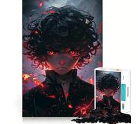 Rompecabezas de 1000 Piezas de Angry Anime Boy para Adultos Diversión para Entrenar la Mente Piezas sin Rebabas y de Corte Limpio Actividad para Compartir en Familia (50x75cm)