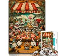 Rompecabezas de 1000 Piezas de Animales de Circo para Adultos y Adolescentes, Juegos educativos, decoración de Pared, cumpleaños y Navidad, 50x75cm
