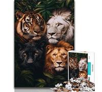 Rompecabezas de 1000 Piezas de Animales de la Selva para Adolescentes Juguetes educativos interacción Entre Padres e Hijos 26x38cm