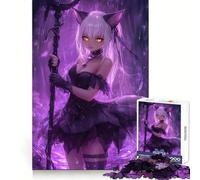 Rompecabezas de 1000 Piezas de Anime Cat Girl para Adolescentes Mejora la Memoria Tiempo de Ocio Divertido Corte de Calidad Elegante (38x52cm)