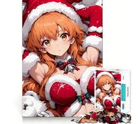 Rompecabezas de 1000 Piezas de Anime Christmas Girl para Adultos Juego de Habilidad Mental Corte láser para un Ajuste Actividad gratificante para días lluviosos (38x52cm)