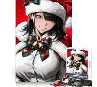 Rompecabezas de 1000 Piezas de Anime Christmas Girl para Adultos, para desarrollar la Capacidad cognitiva, para Relajarse, con Cierre sólido, Elegante, (38x26cm)