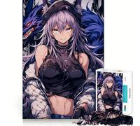 Rompecabezas de 1000 Piezas de Anime City Girl W Monster para Adultos Juego de Memoria Cerebral Encaje Huecos Actividad Relajante para un Descanso Mental (50x75cm)
