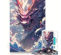 Rompecabezas de 1000 Piezas de Anime Colorido con diseño de dragón neón para Adultos Rompecabezas Corte Limpio y silencioso Regalo Premium (38x26cm)