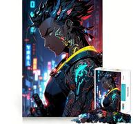 Rompecabezas de 1000 Piezas de Anime Cyberpunk Cyborg Boy para Adolescentes Diversión,tamaño Uniforme,Piezas precisas,Actividad Relajante para Grupos en Interiores (50x75cm)