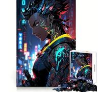 Rompecabezas de 1000 Piezas de Anime Cyberpunk Cyborg Boy para Adultos Ideal para ejercitar la Mente, Disfrutar de Momentos tranquilos y Relajarse Bordes Suaves (38x26cm)