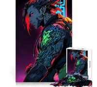 Rompecabezas de 1000 Piezas de Anime Cyberpunk Cyborg Boy Teenagers, Poder de Recuerdo, Placer Relajado, Bordes Precisos, Sorpresa de Cumpleaños (38x52cm)