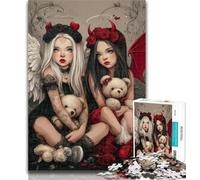 Rompecabezas de 1000 Piezas de Anime de Chica Malvada para Adolescentes Regalos para Adolescentes, Juego Educativo para cumpleaños y Navidad para niños de 14 años y más 26x38cm