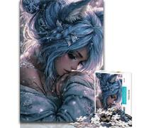 Rompecabezas de 1000 Piezas de Anime de Fox Girl para Adultos y Adolescentes a Partir de 14 años Juego Imposible Adultos y Adolescentes (50x75cm)