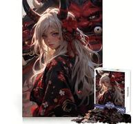Rompecabezas de 1000 Piezas de Anime Demon Elf Girl para Adultos, para desarrollar la Capacidad cognitiva, para Relajarse, con Cierre sólido, Elegante, (38x52cm)