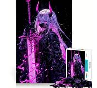Rompecabezas de 1000 Piezas de Anime Demon Girl Japan para Adolescentes Diversión para estimular la Mente Manualidad de Corte de Alta precisión Actividad Relajante para desconectar (50x75cm)
