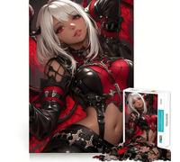 Rompecabezas de 1000 Piezas de Anime Demon Girl para Adolescentes Juego Divertido con Encaje, Huecos Actividad Nocturna Familiar (38x26cm)