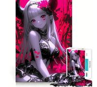 Rompecabezas de 1000 Piezas de Anime Devil Girl Gaming para Adultos Juego de Habilidad Mental Corte láser para un Ajuste Actividad gratificante para días lluviosos (38x52cm)