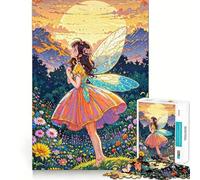 Rompecabezas de 1000 Piezas de Anime Fairy Floral Meadow para Adolescentes Juego de Memoria Mental Cierre Seguro sin Piezas Sueltas Ideal para Viajar Juego para ejercitar la Mente