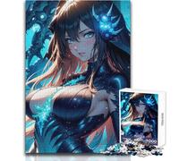 Rompecabezas de 1000 Piezas de Anime Femenino Guerrero, difícil de superar, Regalo de cumpleaños para Mayores de 14 años (tamaño 50x75cm)