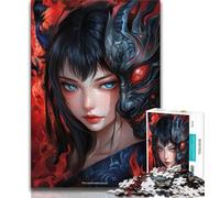 Rompecabezas de 1000 Piezas de Anime Flying Dragon Girl para Adultos y Adolescentes Entrena tu Cerebro y Tus Manos Regalos para Amigos y Familiares (26x38cm)