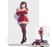 Rompecabezas de 1000 Piezas de Anime Girl Christmas para Adultos Pensamiento estratégico, Momentos de Ocio agradables, diseño Limpio, Regalo de Invierno (38x26cm)