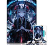 Rompecabezas de 1000 Piezas de Anime Girl Dragon para Adultos 1000 Piezas Juguetes educativos Juegos antiestrés Lista de Deseos con Papá Noel (26x38cm)