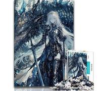 Rompecabezas de 1000 Piezas de Anime Girl Dragon para Adultos Adolescentes Juego Educativo Juguete de desafío para Mujeres y Hombres (50x75cm)