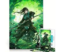 Rompecabezas de 1000 Piezas de Anime Girl Forest Ninja Juego para ejercitar la Mente,artesanía de Corte experta,pasatiempo Fascinante para Momentos de Ocio (38x52cm)