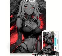Rompecabezas de 1000 Piezas de Anime Girl with Dragon Gaming para Adolescentes Juego Divertido con Encaje, Huecos Actividad Nocturna Familiar (50x75cm)