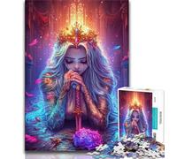 Rompecabezas de 1000 Piezas de Anime Queen Girl para Adultos y Adolescentes Ideal para aliviar el estrés desafío difícil decoración única para el hogar y Regalos (50x75cm)