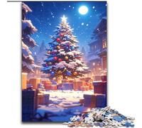 Rompecabezas de 1000 Piezas de árbol de Navidad de Madera, diseño Colorido, Ideal para Regalar en Navidad, con Mucho Humor y Detalles, 50x75cm Un Regalo Ideal para Navidad o cumpleaños