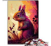 Rompecabezas de 1000 Piezas de Ardilla Colorida para Adultos,Hecho de Madera, Padres,Parejas y Amigos Mayores de 14 años,Ideal para cumpleaños,Vacaciones,Navidad y Halloween