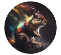 Rompecabezas de 1000 Piezas de Ardilla Redonda, 1000 Piezas para Adultos, diseño intrincado para Adolescentes, decoración DIY y diversión para estimular el Cerebro, 67,5 x 67,5 cm