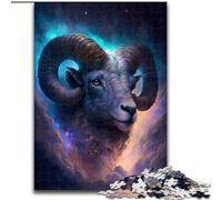 Rompecabezas de 1000 Piezas de Aries Cósmico, 1000 Piezas para Adultos, Juego Interactivo Familiar, Regalo para desafiar el Cerebro (tamaño 50x75cm)