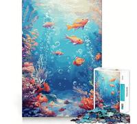 Rompecabezas de 1000 Piezas de Arrecife de Coral Submarino Juego para ejercitar la Mente Artesanía de Corte experta Un pasatiempo Fascinante para los Momentos de Ocio (38x26cm)