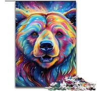 Rompecabezas de 1000 Piezas de Arte Animal Oso Rompecabezas imposibles para Adultos tamaño 26x38cm Juego para Adultos Regalo Juego Interactivo Familiar desafío Mental Regalo