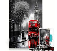 Rompecabezas de 1000 piezas de arte callejero de Londres para adolescentes, juguete cognitivo, para disfrutar lentamente, con bordes de primera calidad, ideal para elegir el deseo de Papá Noel 38x52cm
