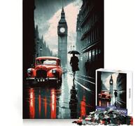 Rompecabezas de 1000 piezas de arte callejero de Londres para adolescentes, juguete cognitivo, para disfrutar lentamente, con bordes de primera calidad, ideal para elegir el deseo de Papá Noel 38x52cm