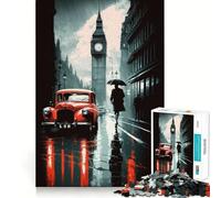 Rompecabezas de 1000 piezas de arte callejero de Londres para adolescentes, juguete cognitivo, para disfrutar lentamente, con bordes de primera calidad, ideal para elegir el deseo de Papá Noel 38x52cm