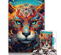 Rompecabezas de 1000 Piezas de Arte Colorido de Puma, Rompecabezas de 1000 Piezas para Adultos y Adolescentes, Juguetes, Juegos educativos, decoración de Pared antiestrés, 75x50cm