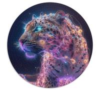Rompecabezas de 1000 Piezas de Arte cósmico de Leopardo, de cartón, divertirse en Familia en Navidad, Acción de Gracias, cumpleaños y Pascua, 67,5 x 67,5 cm
