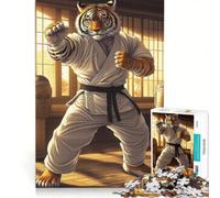 Rompecabezas de 1000 Piezas de Artes Marciales de kárate Kung fu y Tigre Juguetes para armar Actividades Familiares con Piezas de Formas aleatorias Que encajan Perfectamente 50x75cm