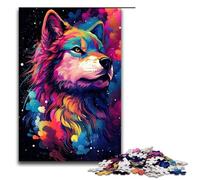 Rompecabezas de 1000 Piezas de Astronauta bebé Lobo Regalo para Adultos Lista de Deseos navideña con Papá Noel para Adolescentes de 14 años en adelante 75 x 50 cm