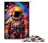 Rompecabezas de 1000 Piezas de Astronauta en Color Espacial Regalo para Adultos Lista de Deseos navideña con Papá Noel para Adolescentes a Partir de 14 años 75 x 50 cm